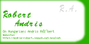 robert andris business card